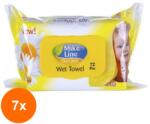 Mike Set 7 x 72 Servetele Umede cu Capac Mike Line Chamomile, cu Musetel (ROC-7xMKMORO0098)