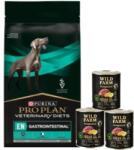 PRO PLAN PRO PLAN Veterinary Diets HU Gastrointestinalis száraz kutyatáp 12kg + WILD FARM Monoprotein vaddisznó 3x800g hipoallergén kutyaeledel