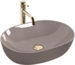 Rea Lisa mosdótál 49x35 cm ovális mosdótálak barna/bézs REA-U6380 (REAU6380)