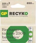 GP Batteries ReCyko NiMH újratölthető elem HR03 (AAA) 650mAh 2db. 1000+ töltési ciklus ( )
