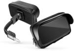 Haffner Univerzális kerékpárra / motorkerékpárra szerelhető, por- és cseppálló telefontartó 6, 4-8'' méretű készülékekhez - fekete (HF200762) (HF200762)