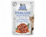 Brit Care tasak ivartalanított macskáknak nedves eledel jelly kacsa 24x85g