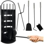 Kaminer Acél 5 az 1-ben kandalló szerszámkészlet állvánnyal, 60 cm (00025971)