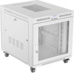 Lanberg 19" szabadon álló rack szekrény 15U/800X1000 perforált ajtó, lapraszerelt, LCD kijelző, szürke (FF01-8015-23SL) (FF01-8015-23SL) - xupe
