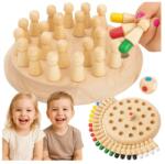 Kruzzel Fa memória sakk játék, 24 bábuval és dobókockával (00026251)