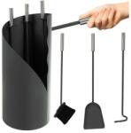 Kaminer 4 az 1-ben kandalló szerszámkészlet acél állvánnyal, 60 cm (00025970)