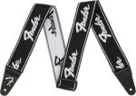 Fender Weighless Strap Running Logo Black and White Curea de chitară