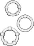 Blush Stay Hard - set inele pentru penis - 3 bucăți - transparent (853858007031) Inel pentru penis