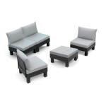 Keter Elements IV 4 személyes kerti bútor garnitúra grafit (257368_257366_2_257365) - geminiduo