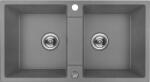 Kuchinox Rab, 2 rekeszes gránit mosogató 800x440x186 mm, szürke, LAV-SBF_520Y (LAV-SBF_520Y)