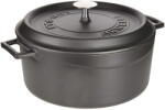 Pentole Agnelli ЧУГУНЕНА ТЕНДЖЕРА slow-cook 32cm 10l ЧЕРНА (srp10432m)