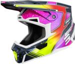 Shot Lite Racing motokrossz bukósisak gyöngyházkék-fluo sárga