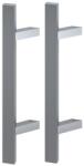 Medos Maner spatial pe ambele parti, Medos, inox, rectangular, l 500 mm, la 45 de grade, cu accesorii de prindere