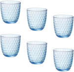 Bormioli Rocco ЧАШИ ЗА ВОДА slot 290ml 6БР СИНИ (580506vsu021990)