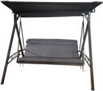 ROJAPLAST Rattan Fém Kerti Hintaágy - Barna