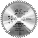  VERKE vídiás körfűrész tárcsa vágótárcsa 230x22, 2 mm 60T V44050 (V44050)