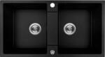 Kuchinox Rab, 2 rekeszes gránit mosogató 800x440x186 mm, fekete pettyes, LAV-SBF_720Y (LAV-SBF_720Y)