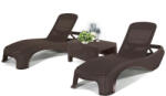 Keter Atlantic duo kerti nyugágy set Corfu asztallal barna (207786_217339_2) - leziter
