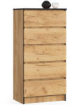 AKORD CLP Craft Tölgy 5-Fiókos Komód (AKO-OP0LK-6CRA004)