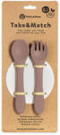 PETITEMARS PETITE&MARS Szilikon evőeszközök Take&Match Velvet Latte 6m+