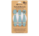 PETITEMARS PETITE&MARS Szilikon gyakorló kanál szett 3 db Take&Match Frosted Sky 6m+