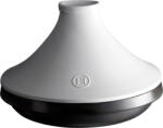 Emile Henry Vas pentru tagine Delight pentru inducție, 2 L, alb-negru (EH776626)