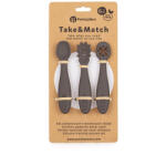 PETITEMARS PETITE&MARS Szilikon gyakorló kanál szett 3 db Take&Match Bitter Cocoa 6m+