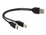  Cablu de incarcare USB-A la 2 x USB type C T-T 0.3m, ku2y04 (KU2Y04)