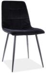 SIGNAL MEBLE Mila Velvet étkezőszék, fekete