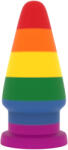 Lovetoy Prider - anál tágító plug - 15cm (szivárvány)