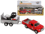 Kidsglobe Mitsubishi Pickup markológépet szállító utánfutóval