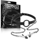  INTOYOU - szájpecek bimbócsipesszel (fekete) - erotikashow