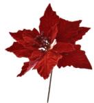  Dekoráció mikulásvirág betűzős, textil, 12cm, piros (Q19F-96-S)