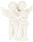  Dekoráció angyal könyvvel álló poly 9, 5x7x12 cm fehér (P889-518)