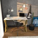 ASIR GROUP Íróasztal Gyza - White, Gold (322RTC1304)