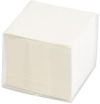 Bluering Kockatömb 8x8x6, 5cm, ragasztás nélküli, transzparens tartóban 80% fehérség Bluering® fehér (894450) - officefirst