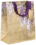 BSB Glick ajándéktasak (26x31, 5x13, 5) arany, lila akácos, Gilded Wisteria (5) (GLZ90)