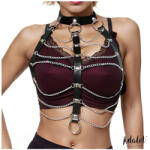 Adalet Hilda - vegán bőr láncos hám (fekete) (8436626090279)