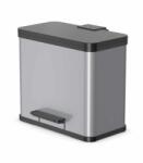 Hailo Szabadonálló hulladékgyűjtő 3x9 literes, szürke, csillapított fedélzárással (0633-220)