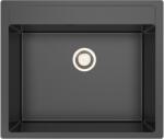 Kevmil MILAN gránit mosogató fekete, (60 x 50 cm) (MILANA)