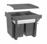 GTV Hulladékgyűjtő szemetes PRACTI ECO 450, 2x20 literes, antracit, előlaprögzítő nélkül (PB-45-450-2X20-60A)