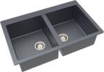 Kevmil VIVIEN gránit mosogató szürke, (78 x 50 cm) (VIVIENSZ)