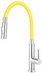 FERRO Zumba Slim BZA43C sárga csaptelep flexibilis, zuhanyváltós kifolyócsővel (F1113)