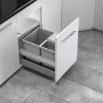 Hailo Hulladékgyűjtő szemetes 450 mm, 1x18 + 2x8 literes, világosszürke (HMK_3620461)