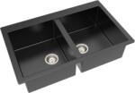 Kevmil VIVIEN gránit mosogató fekete, (78 x 50 cm) (VIVIENA)