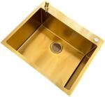 Kevmil MEX 500 x 500 mm arany, extra mély mosogatótálca, szűrőkosaras leeresztővel, ajándék szappanadagolóval (MEX500500AR)