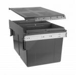 GTV Hulladékgyűjtő szemetes PRACTI ECO 600, 2x27 literes, antracit, előlaprögzítővel (PB-45-600MF-2X27-60A)