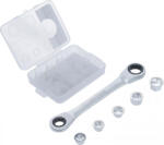 BGS technic Cheie inelară cu clichet cu set adaptor | 8 - 19 mm | 6 piese (BGS 71016) - mistertools