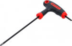BGS DIY Şurubelniţă cu mâner T şi lamă laterală | Profil T (pentru Torx) cu/fără alezaj T10 (BGS 7880-T10)
