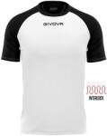 GIVOVA Capo Interlock póló L fehér|fekete